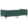 Lit de repos sans matelas vert foncé 100x200 cm velours 