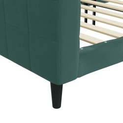 Lit de repos sans matelas vert foncé 100x200 cm velours 