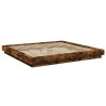 Cadre de lit sans matelas chêne fumé 200x200 cm 