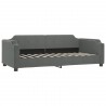 Lit de repos sans matelas gris foncé 90x190 cm tissu 