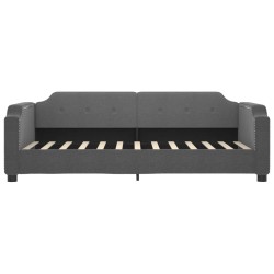 Lit de repos sans matelas gris foncé 90x190 cm tissu 