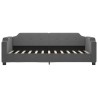 Lit de repos sans matelas gris foncé 90x190 cm tissu 