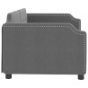 Lit de repos sans matelas gris foncé 90x190 cm tissu 