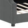Lit de repos sans matelas gris foncé 90x190 cm tissu 