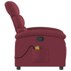 Fauteuil de massage inclinable Rouge bordeaux Tissu 