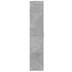 Buffet haut gris béton 70x35x180 cm bois d'ingénierie 
