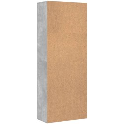 Buffet haut gris béton 70x35x180 cm bois d'ingénierie 