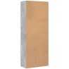 Buffet haut gris béton 70x35x180 cm bois d'ingénierie 