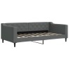 Lit de repos sans matelas gris foncé 90x190 cm tissu 