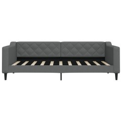 Lit de repos sans matelas gris foncé 90x190 cm tissu 