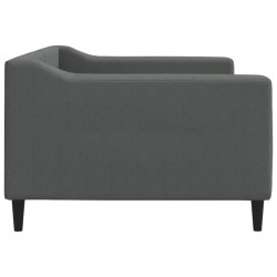 Lit de repos sans matelas gris foncé 90x190 cm tissu 