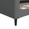 Lit de repos sans matelas gris foncé 90x190 cm tissu 