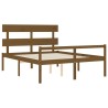 Lit pour personne âgée sans matelas marron miel bois massif 