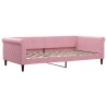 Lit de repos rose 100x200 cm velours 