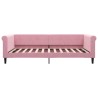 Lit de repos rose 100x200 cm velours 