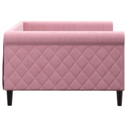 Lit de repos rose 100x200 cm velours 