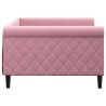 Lit de repos rose 100x200 cm velours 