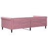 Lit de repos rose 100x200 cm velours 