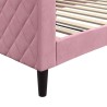 Lit de repos rose 100x200 cm velours 