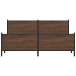 Cadre de lit en métal sans matelas chêne marron 200x200 cm 