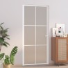 Porte intérieure 93x201,5 cm Blanc Verre mat et aluminium 