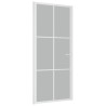 Porte intérieure 93x201,5 cm Blanc Verre mat et aluminium 