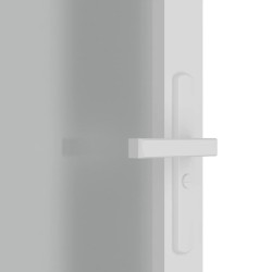 Porte intérieure 93x201,5 cm Blanc Verre mat et aluminium 