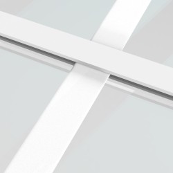 Porte intérieure 93x201,5 cm Blanc Verre mat et aluminium 