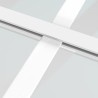 Porte intérieure 93x201,5 cm Blanc Verre mat et aluminium 