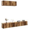 Meubles TV muraux 3 pcs vieux bois 100x30x30 cm bois ingénierie 