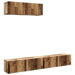 Meubles TV muraux 3 pcs vieux bois 100x30x30 cm bois ingénierie 