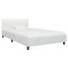 Cadre de lit Blanc Similicuir 100 x 200 cm 