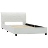 Cadre de lit Blanc Similicuir 100 x 200 cm 
