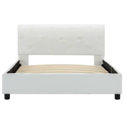 Cadre de lit Blanc Similicuir 100 x 200 cm 