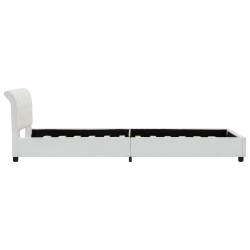 Cadre de lit Blanc Similicuir 100 x 200 cm 