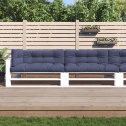Coussins palette lot de 5 tissu bleu marine 