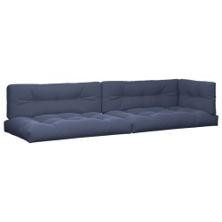 Coussins palette lot de 5 tissu bleu marine 