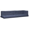 Coussins palette lot de 5 tissu bleu marine 