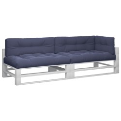 Coussins palette lot de 5 tissu bleu marine 