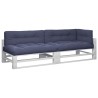 Coussins palette lot de 5 tissu bleu marine 