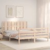Cadre de lit sans matelas bois massif 