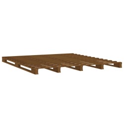 Lit de palette sans matelas marron miel 120x200 cm bois massif 