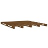 Lit de palette sans matelas marron miel 120x200 cm bois massif 