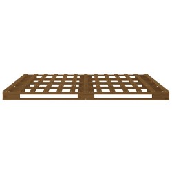 Lit de palette sans matelas marron miel 120x200 cm bois massif 