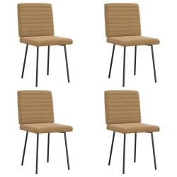 Chaises à manger lot de 4 marron velours 