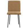 Chaises à manger lot de 4 marron velours 