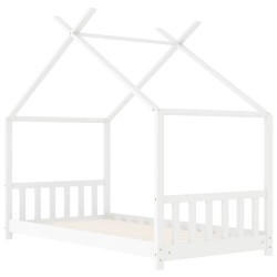 Cadre de lit d'enfant Blanc Bois de pin massif 80x160 cm 
