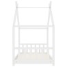 Cadre de lit d'enfant Blanc Bois de pin massif 80x160 cm 