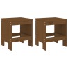 Ensemble de bistrot de jardin 3 pcs marron miel bois pin massif 