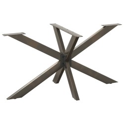 Pied de table à manger en forme d'araignée noir 150 x 78 x (72-73) cm en acier 